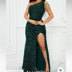 Emeral sequin dress. Worn once.